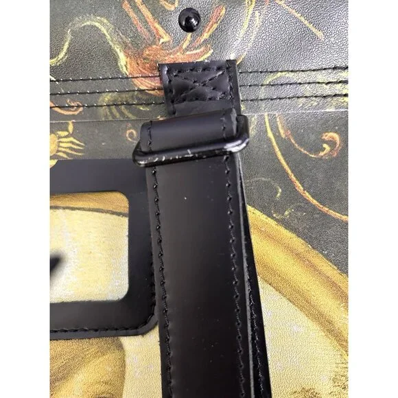 SUPER RARE Dr Martens Renaissance Print Leather Backpack Art-Inspired Top Handle - Picture 13 of 13